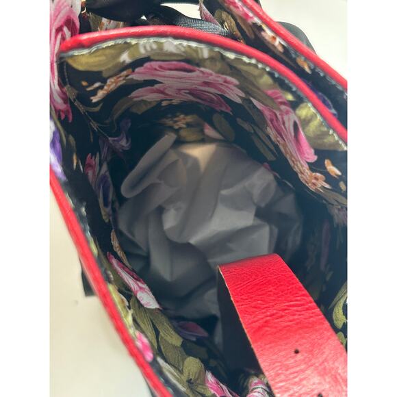 Women's Ribbon Lace up Cuff Floral Combat Boots Size 8.5-9 - Picture 4 of 10